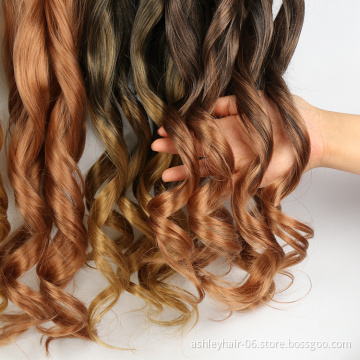 Julianna 75G Hot Quality Best Kanekalon Wholesalers Cheap Price  24Inch Synthetic Spiral Curly Yaki Loowe Wave Braiding Hair